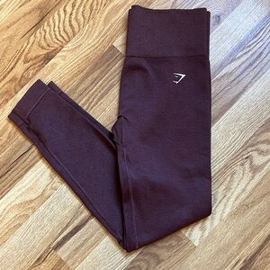 Gymshark Burgundy High-Waist Leggings